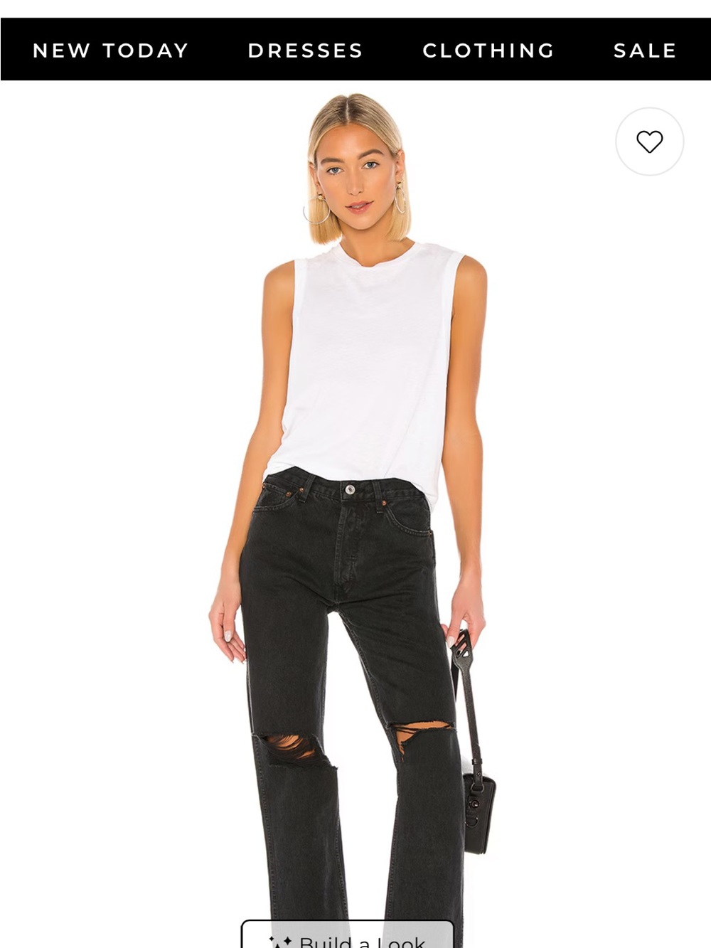 Re/Done Originals High Rise Loose Jeans in Washed Black